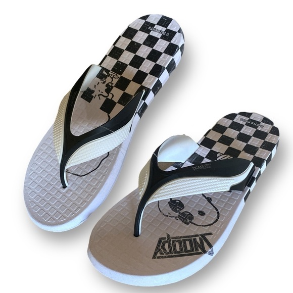 SNOOPY PEANUTS Flip Flops Sandalalias para Dana estampado de Snoopy Peanuts - Picture 1 of 13
